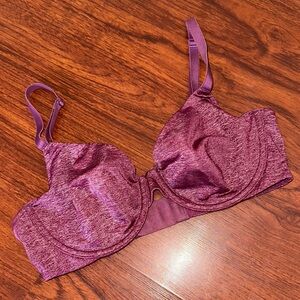 Victoria Secret Unlined semi Demi Women's Purple Bra size 34D